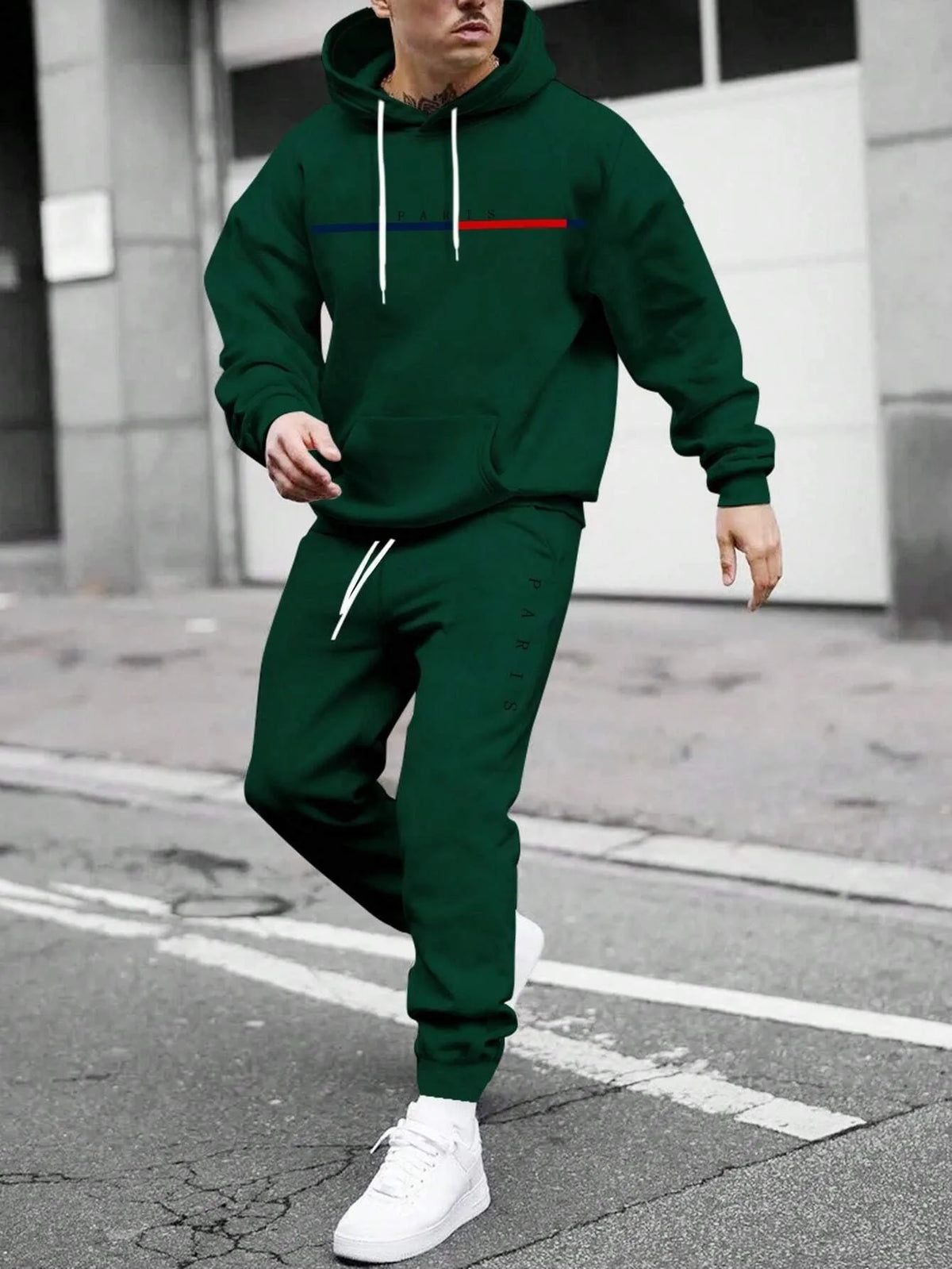 Autumn Winter Piece Set for men Drawstring Women's Tracksuit Hooded Suit Quality Comfortable Casual Pullover Fashion Daily