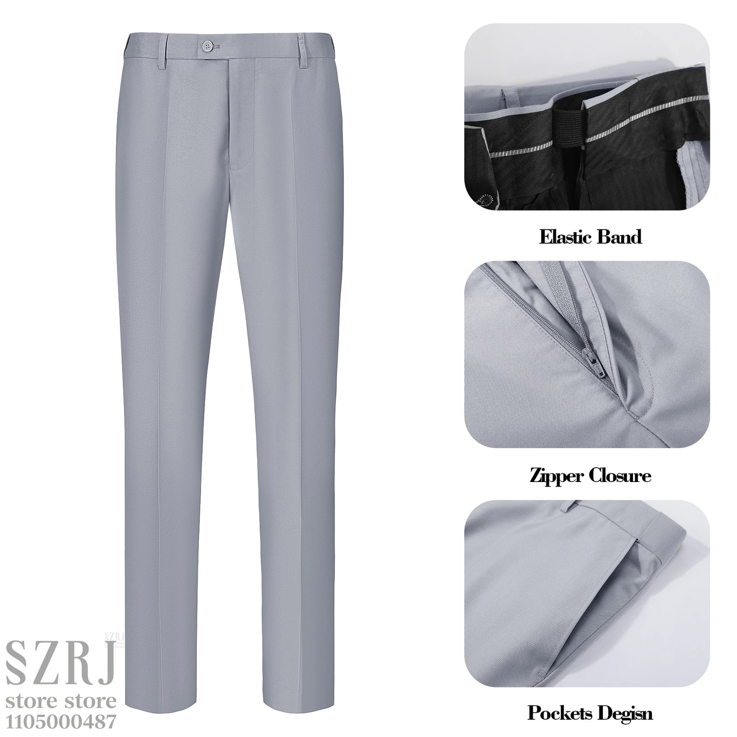 British Style Men's Suit Set (Jacket+Vest+Pants+Bow Tie) - Slim, Elegant, Multi-Occasion