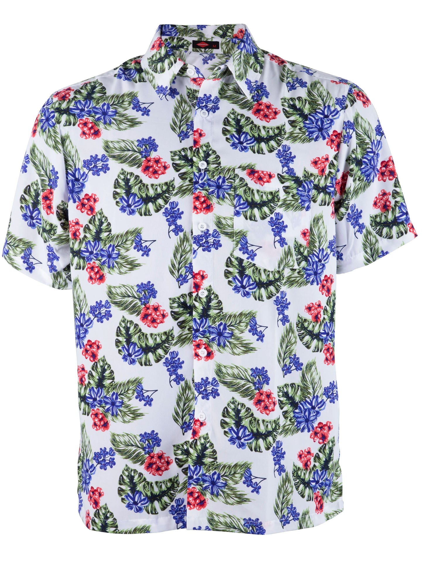 Men's short sleeved button up collar shirt, casual summer Hawaiian style, men's vacation beach wear