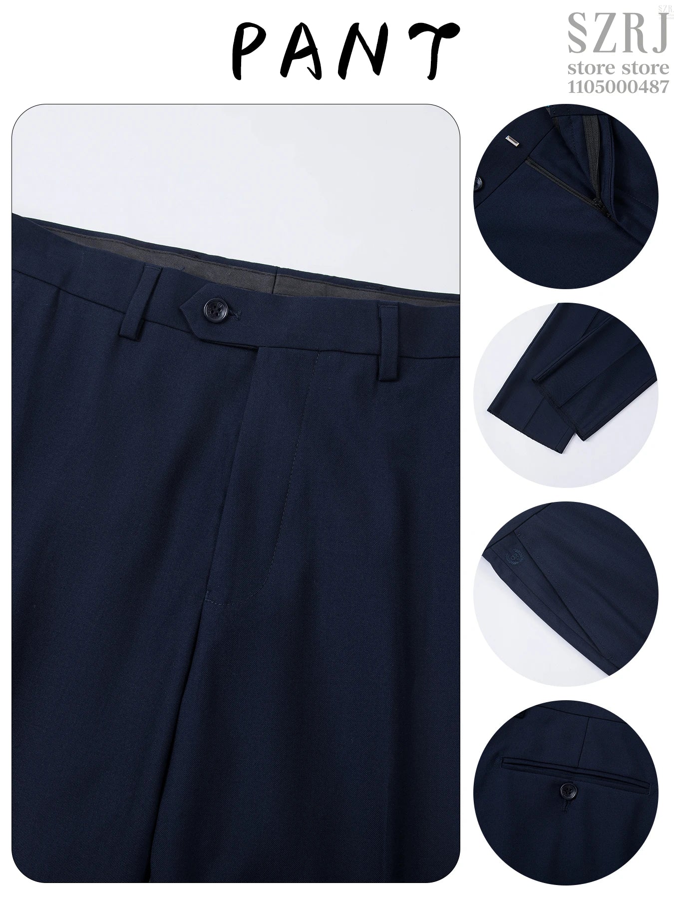 Men's 3 - Piece Suit Set, Featuring Decorative Lapel Design, Includes Jacket, Vest & Pants, Ideal for Formal Occasions，Wedding