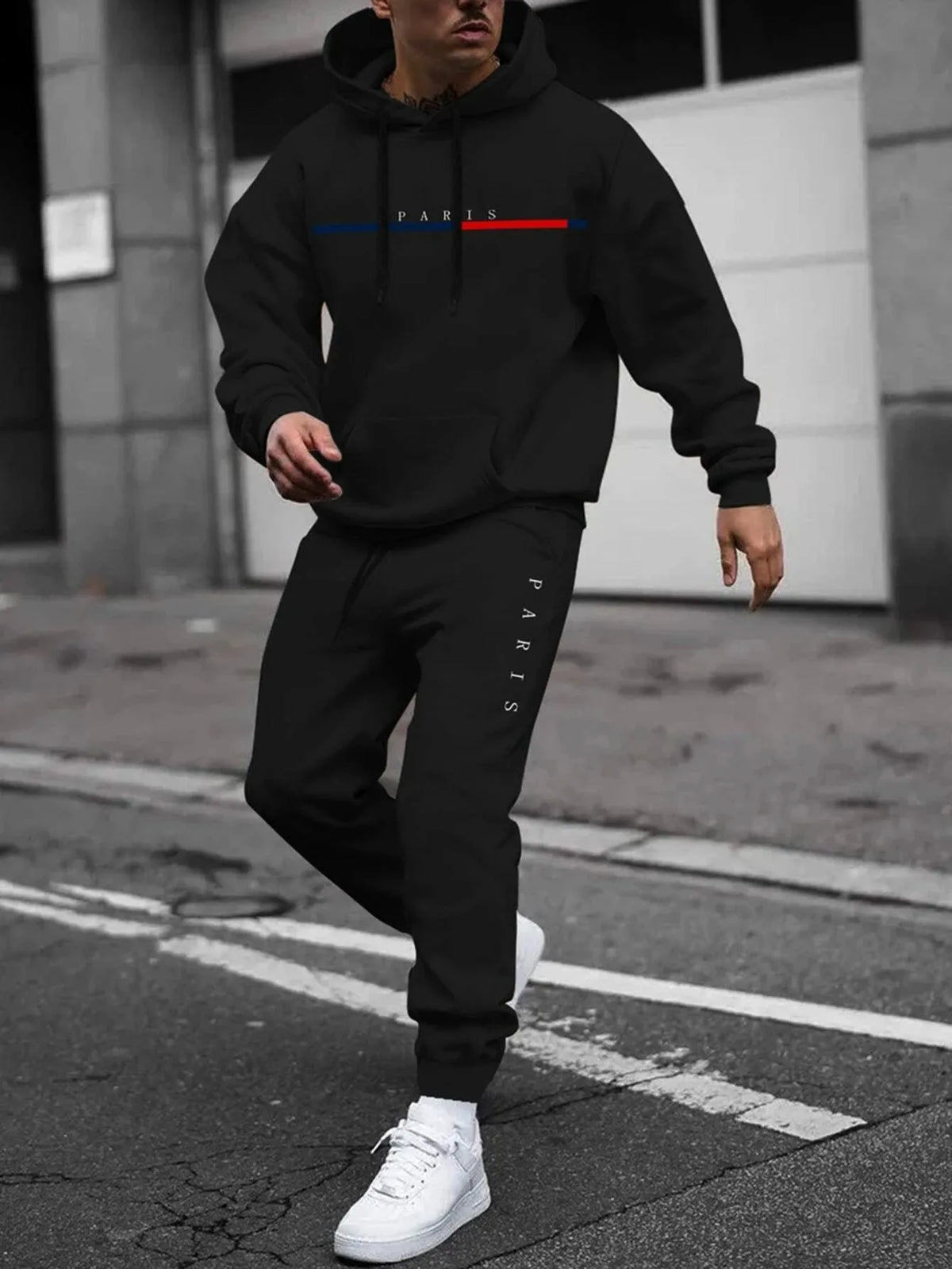 Autumn Winter Piece Set for men Drawstring Women's Tracksuit Hooded Suit Quality Comfortable Casual Pullover Fashion Daily