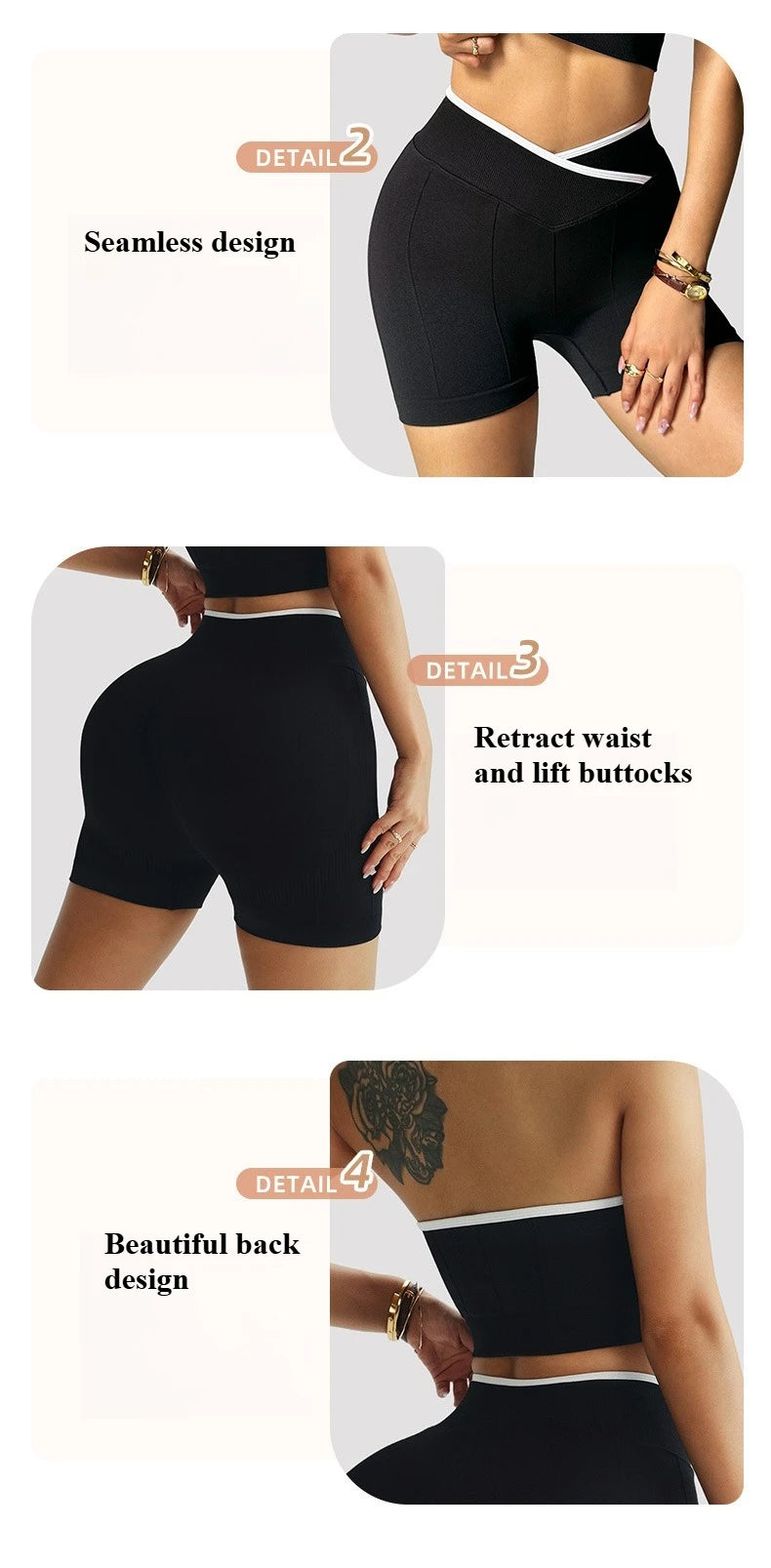 Women Seamless Fitness Yoga Set Outdoor Cycling Set Fashion Cross Waist Sports Leggings Gym Trainning Vest Butt Liftting Shorts