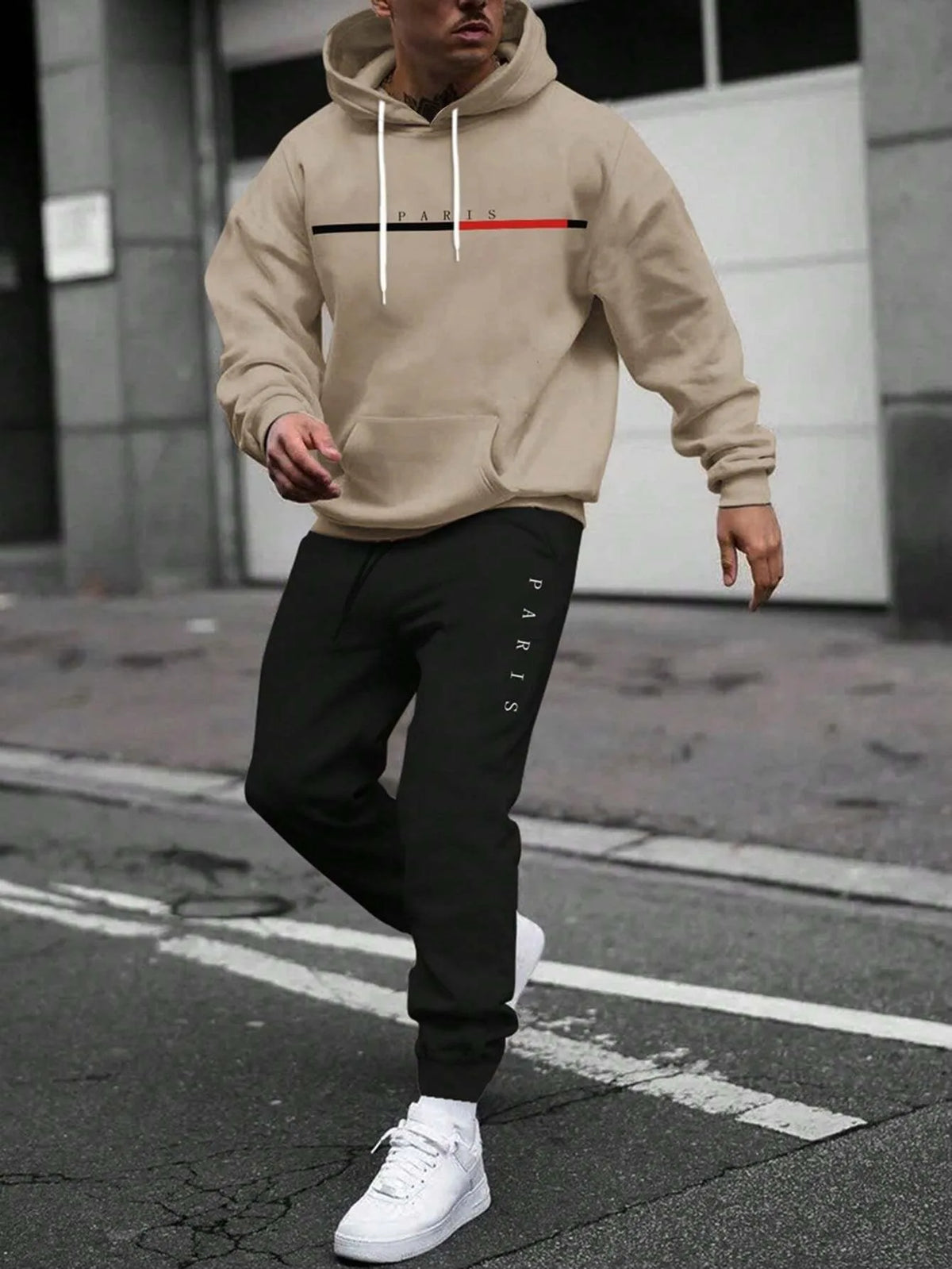Autumn Winter Piece Set for men Drawstring Women's Tracksuit Hooded Suit Quality Comfortable Casual Pullover Fashion Daily