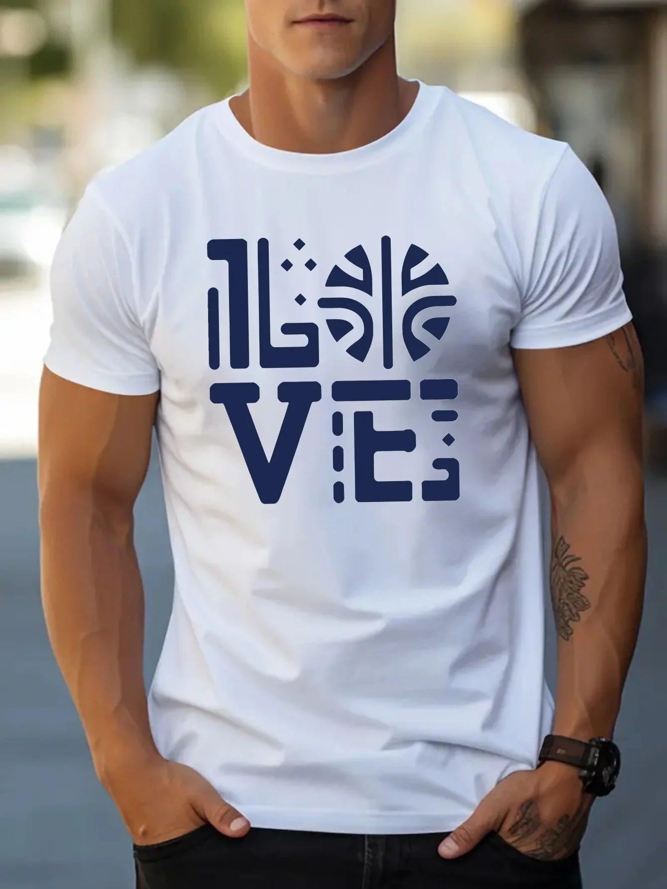 Fashion Print Cotton short-sleeved T-shirt American fashion trendy brand printed bottoming shirt for men and teenagers spring an