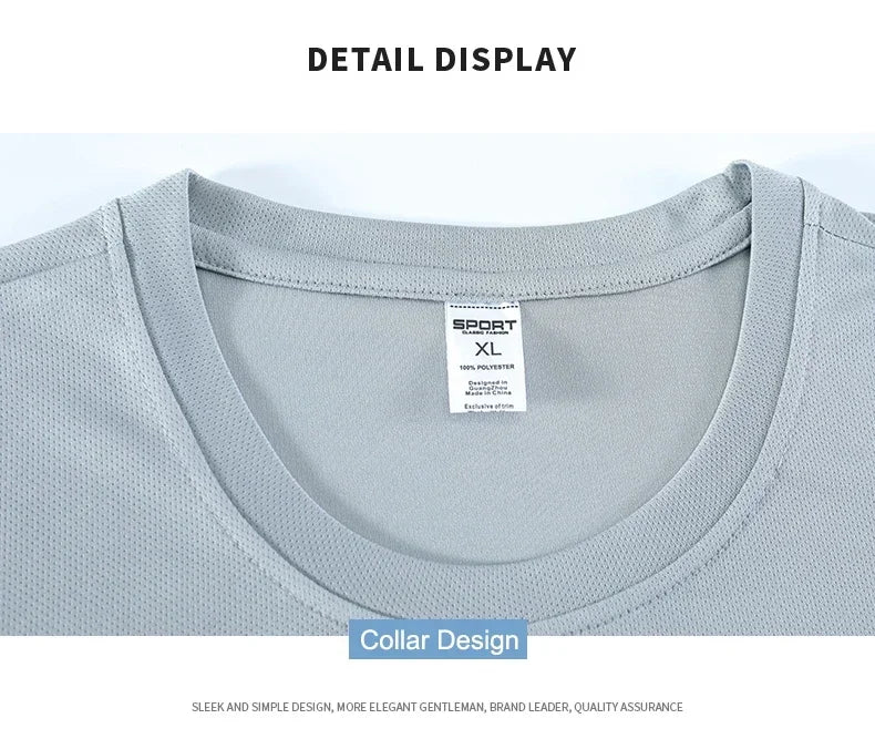 Men's Running Set Summer Quick Drying Sweat-absorbing Short Sleeved T-shirt Shorts Sports Suit Two-piece Set Men