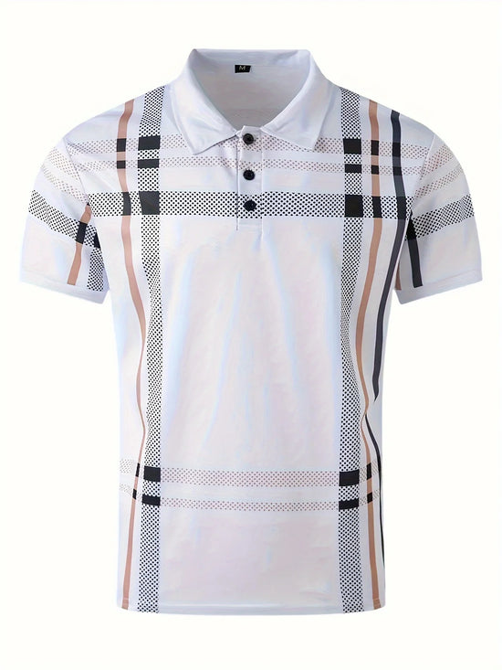 2024 new casual lapel polo shirt, men&