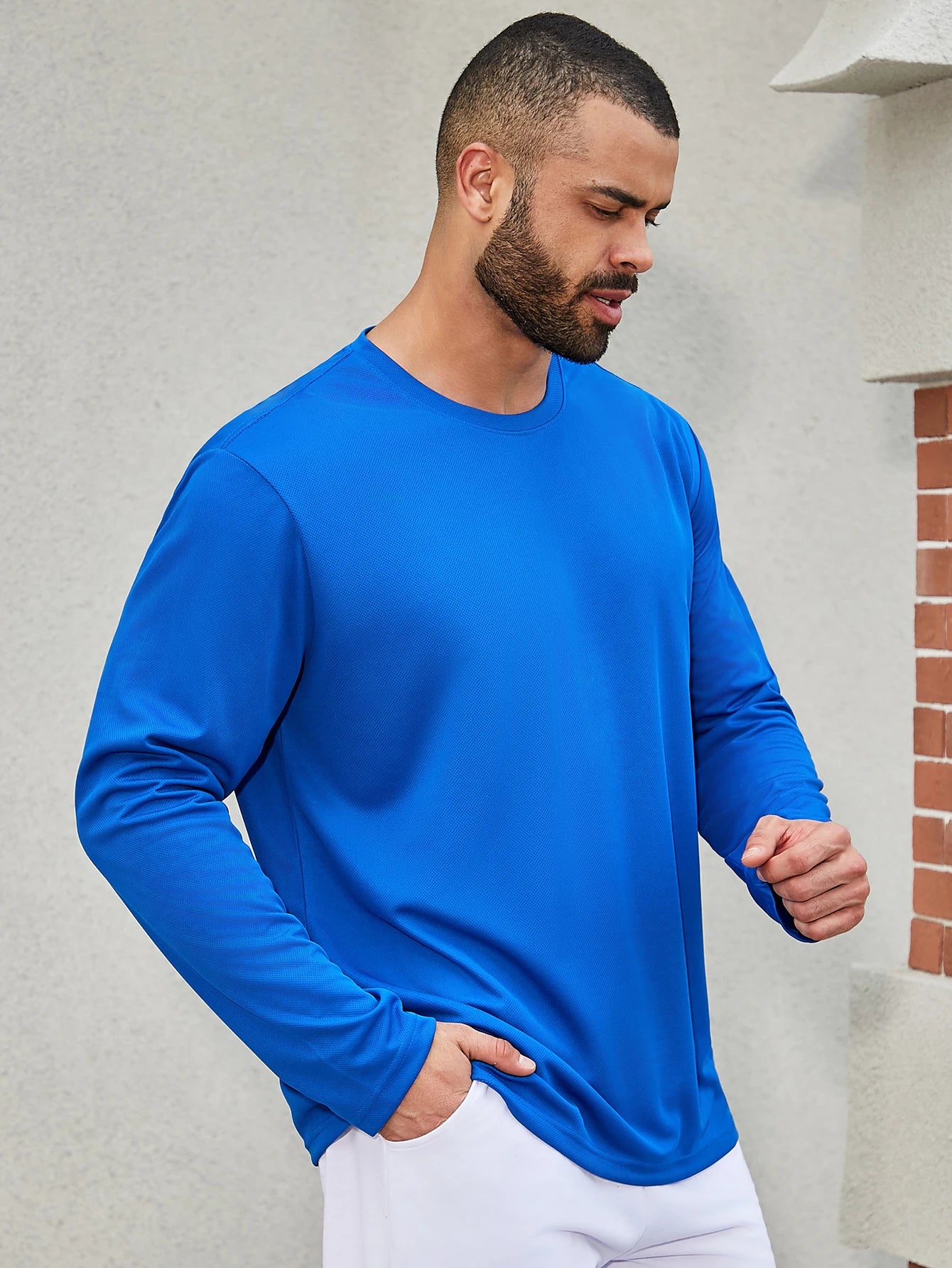 11 colors randomly selected 6-piece men's quick drying long sleeved T-shirt moisture wicking casual and breathable