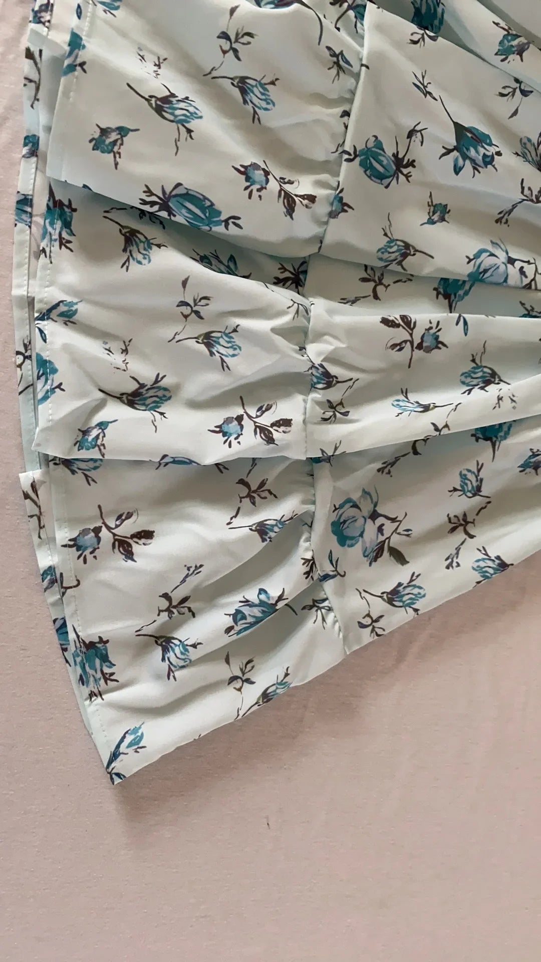 Women Floral Print Mini Dress High Waist A-Line Summer Autumn Long Sleeve V Neck Dresses Vintage Beach Vacation Casual Vestidos