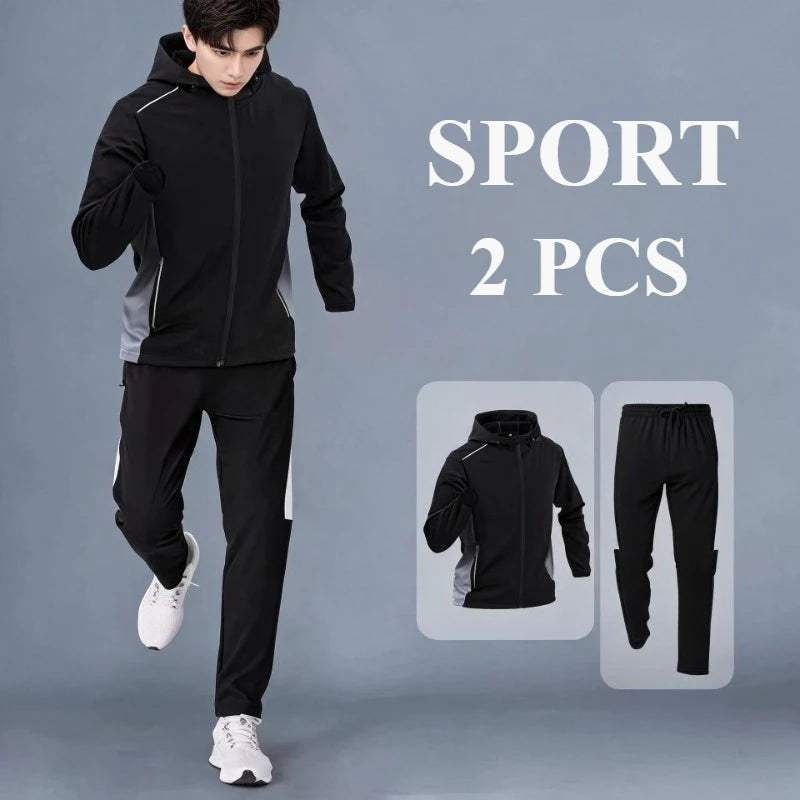 2026 Workout Men Quick Dry Running Sets Breathable Tracksuit Style Training Apparel for Plus Size Men Outdoor Sports Activities