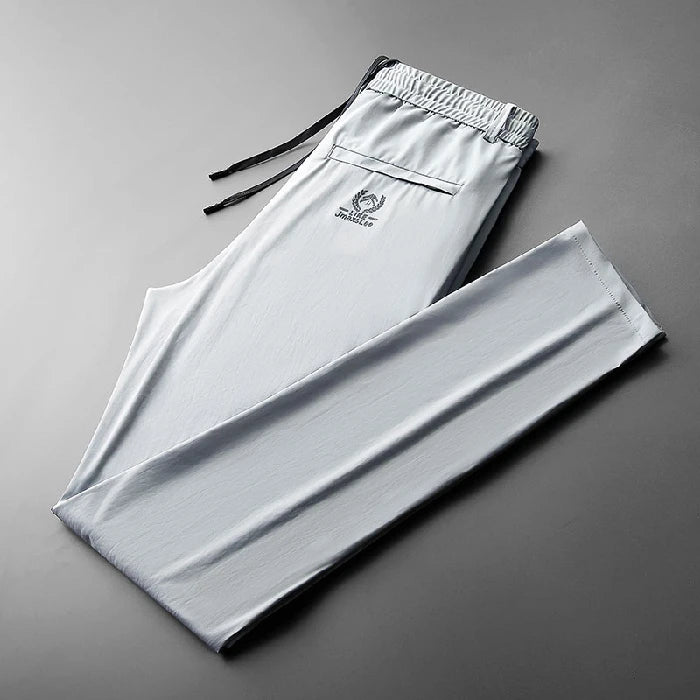 Summer Thin High Stretch Men's Casual Pants Straight Trousers Quick Dry Outdoor Jogging Running Work Sports Sweatpants for Man