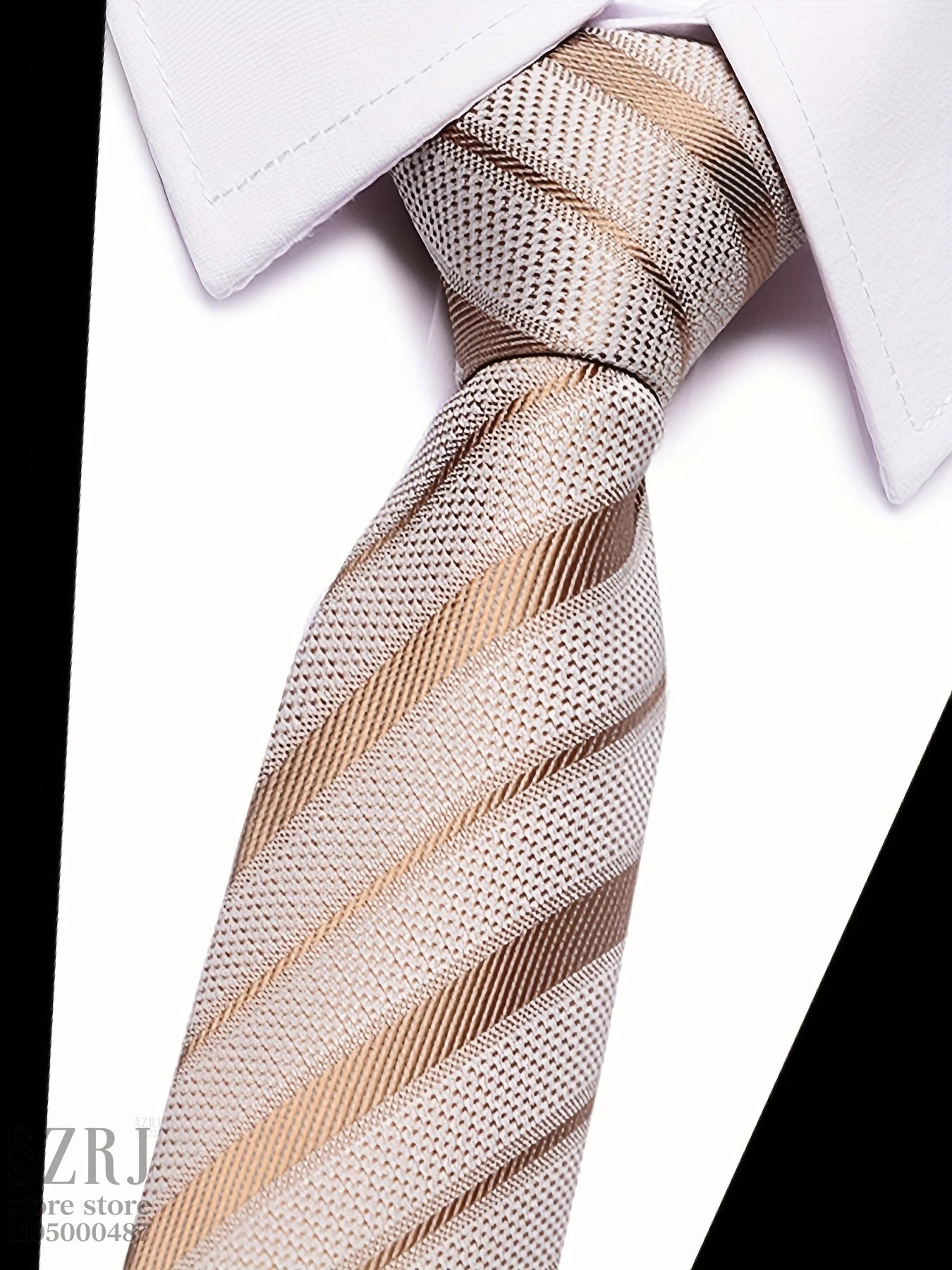 Men's 4-Piece Suit: Jacket+Vest+Pants+golden Tie. V-Neck, Gentleman Style, Premium, Tailored. For Business, Parties, Weddings.