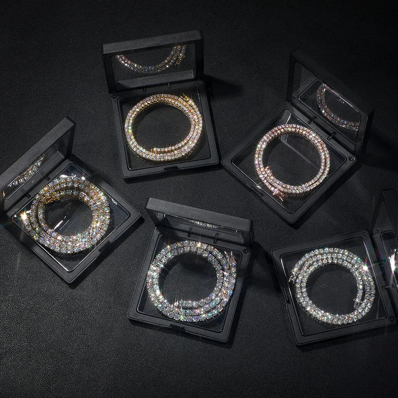 ICEOUTBOX D VVS1 Moissanite Tennis Bracelet Original s925 Sterling Silver Plated 18k White Gold with GRA Bracelets for Women Man