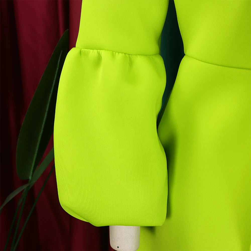 Elegant Party Dresses for Women Luxury Woman 2024 Bow Collar Full Sleeve High Waisted Pleated Mid Calf Birthday Dinner Celebrate