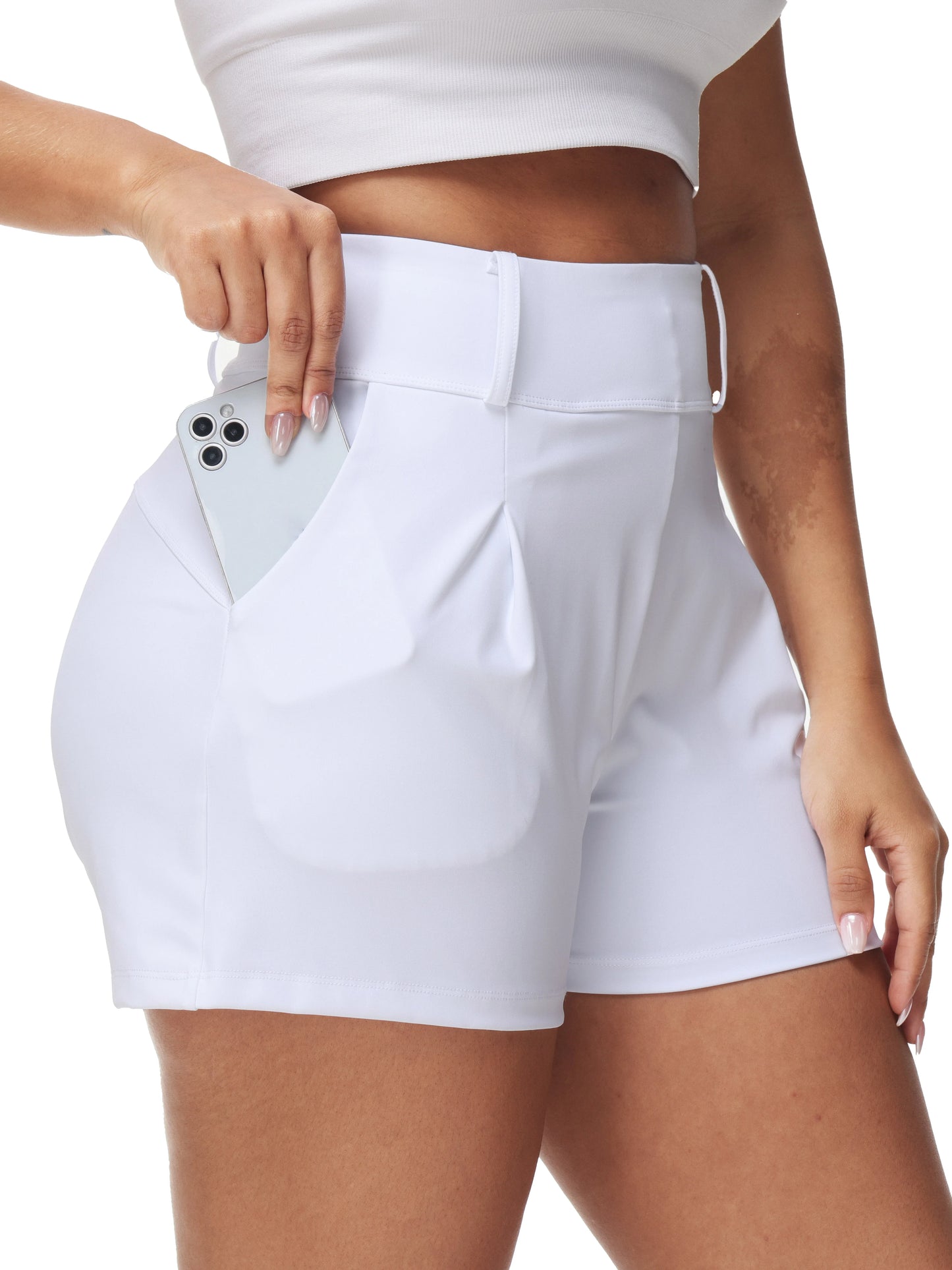 Women's Summer Shorts Casual Joker Gym Yoga Loose Breathable Quick Drying with Pockets for Mobile Phone Running High Waist Short