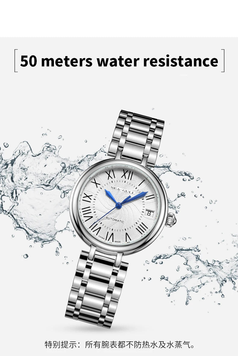Seagull Reloj Fashion White Diamond Ladies Watch Top Brand Luxury Wrist Watch Simple Women Dress Watch Relogios Feminino 417L