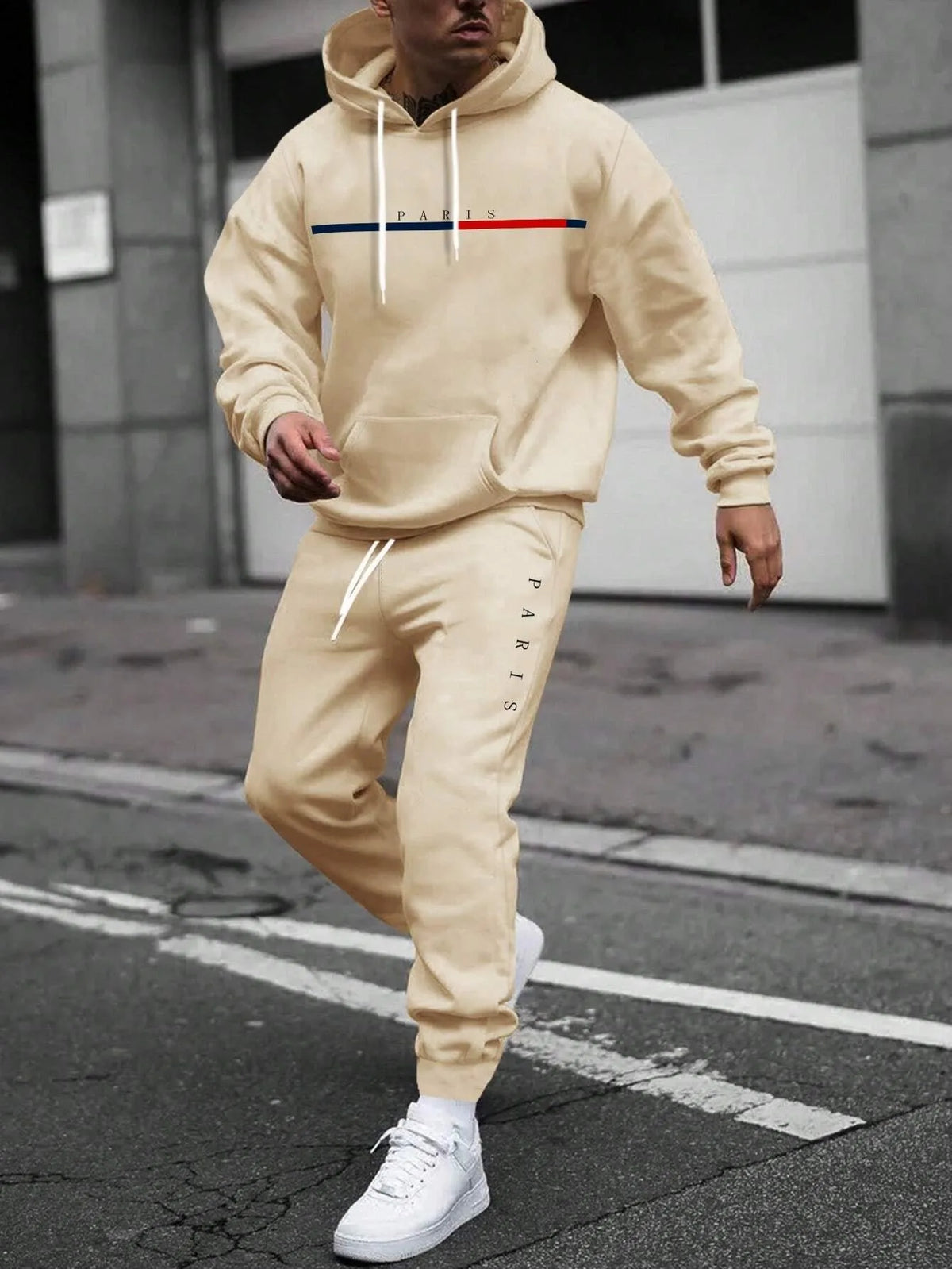 Autumn Winter Piece Set for men Drawstring Women's Tracksuit Hooded Suit Quality Comfortable Casual Pullover Fashion Daily