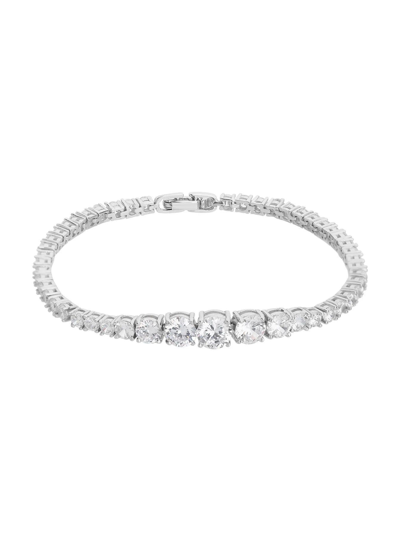 Hot Selling S925 Silver Accessories Simple Personality Inlaid Zircon Bracelet Bracelet Fashion Light Luxury Necklace