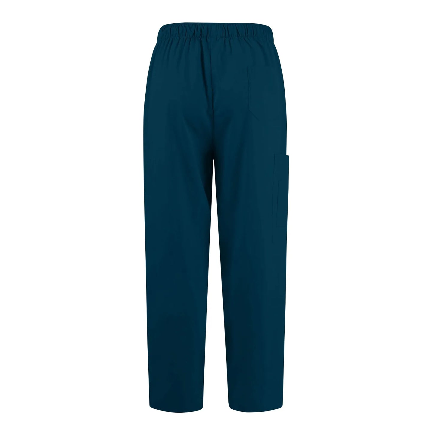 Women Two-Piece Set Solid Color Stand-Up Collar Short-Sleeve Top With Zipper Pocket And Matching Pants Professional Workwear