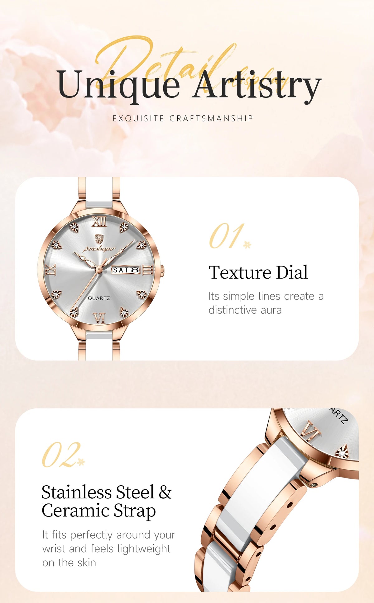 POEDAGAR Luxury Fashion Women Wristwatch Waterproof Week Date Quartz Ladies Watch Stainless Steel Elegant Watches For Woman Gift