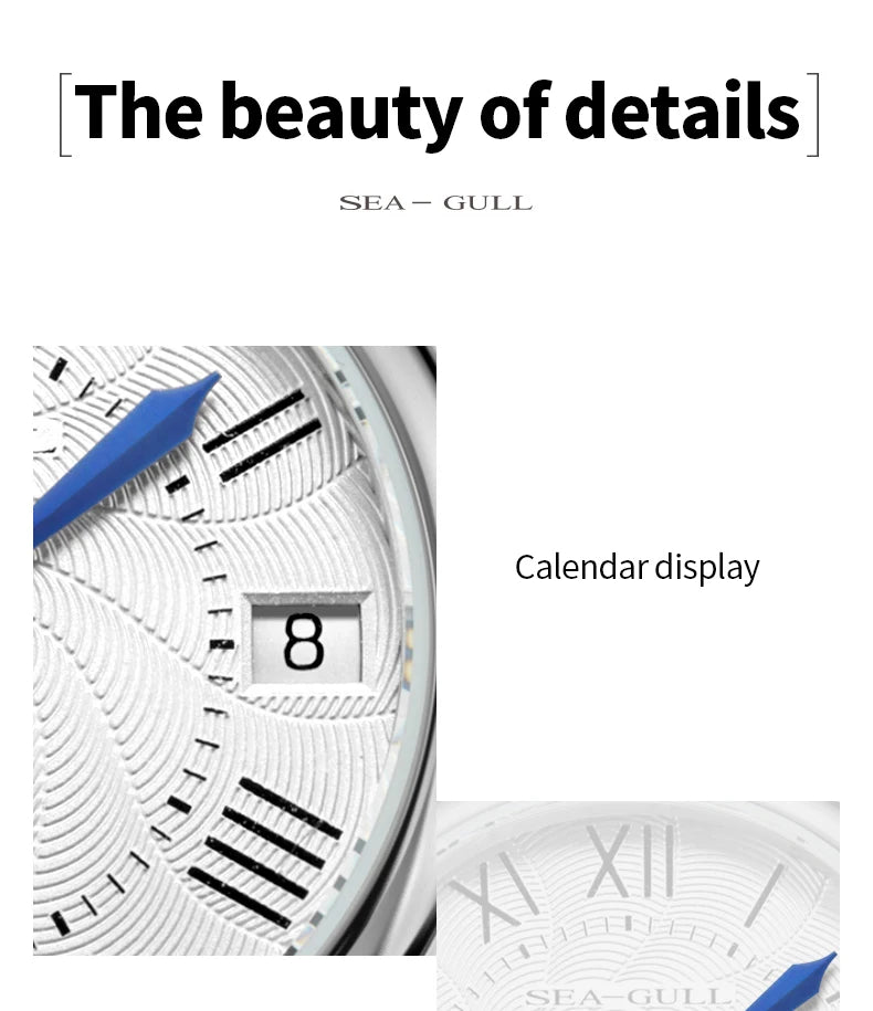 Seagull Reloj Fashion White Diamond Ladies Watch Top Brand Luxury Wrist Watch Simple Women Dress Watch Relogios Feminino 417L