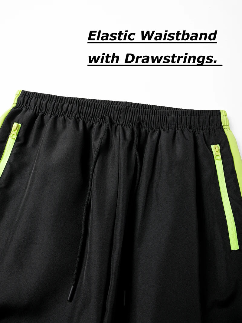 Bull Print Colorblock Sports Set for Men Outdoor Stand Collar Zip Up Jacket Coat Outwear Tops Pants Trousers with Zipper Pockets