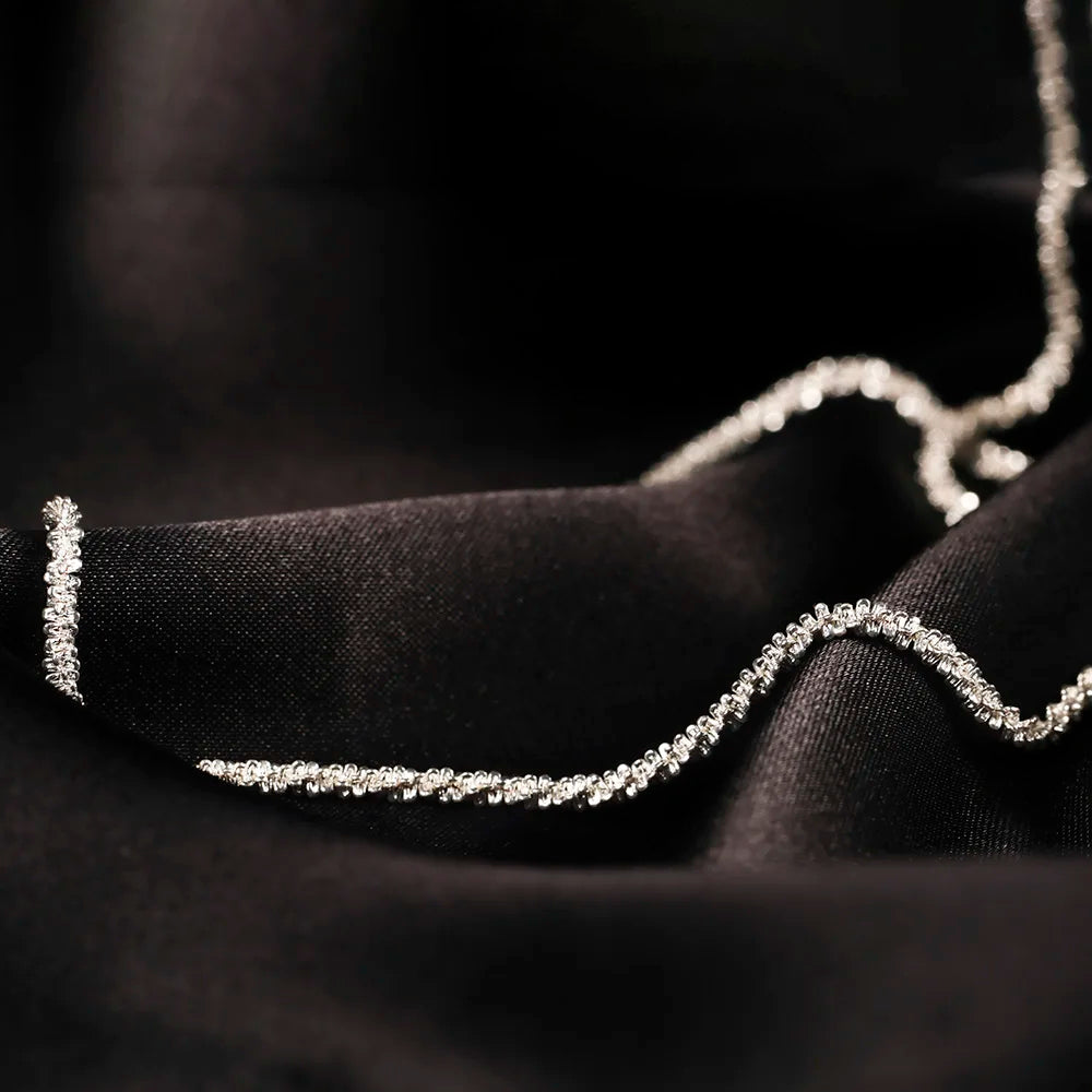 Italian Handmade Chopin Chain Necklace Solid 925 Sterling Silver Man Woman Basic Neck Chain Jewelry for Pendant Ships from USA