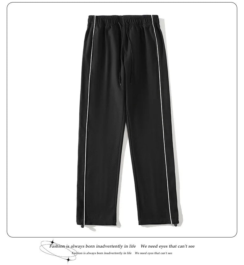 Autumn and Spring Fashion Solid Color Windproof Waterproof Sports Suit Men's Casual Loose Comfortable High Quality Two-piece Set