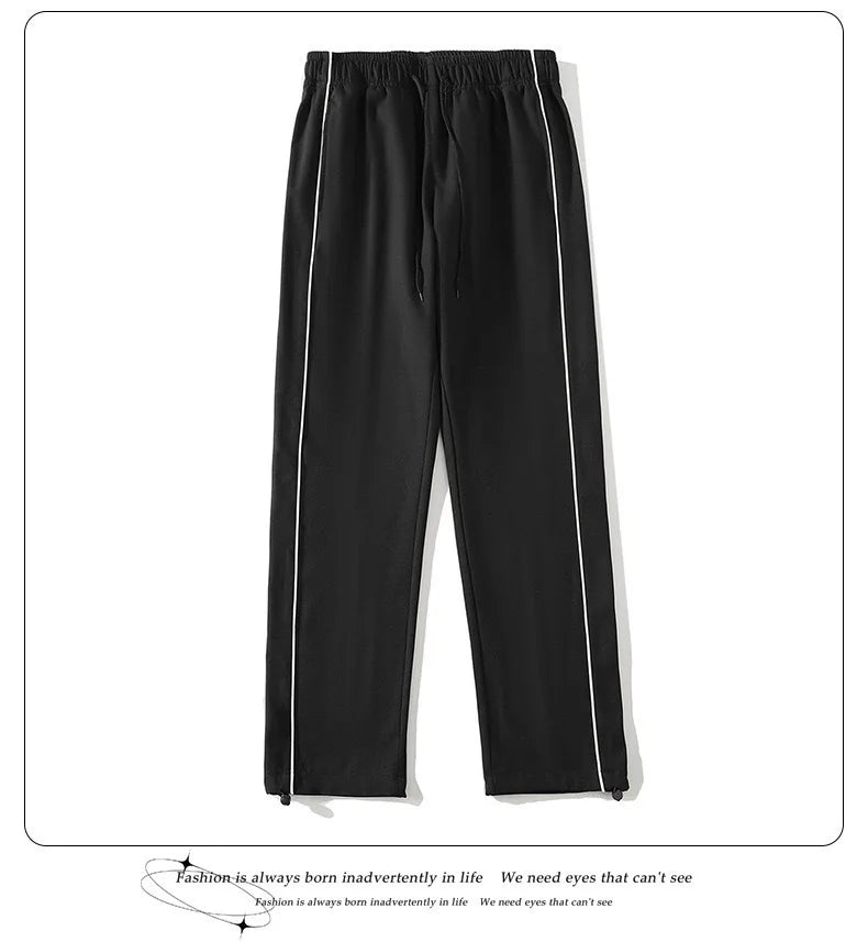 Autumn and Spring Fashion Solid Color Windproof Waterproof Sports Suit Men's Casual Loose Comfortable High Quality Two-piece Set