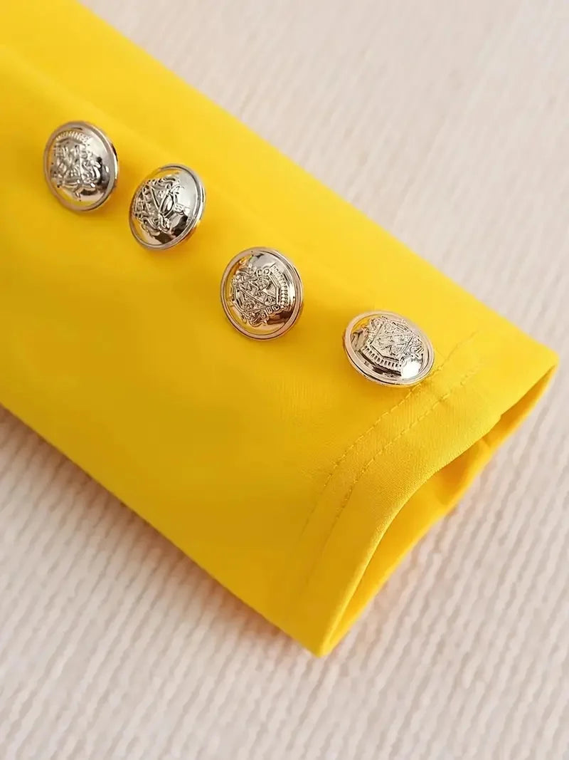 2025 women's new printed suit jacket and pants set - double breasted floral print - suitable for spring and autumn seasons