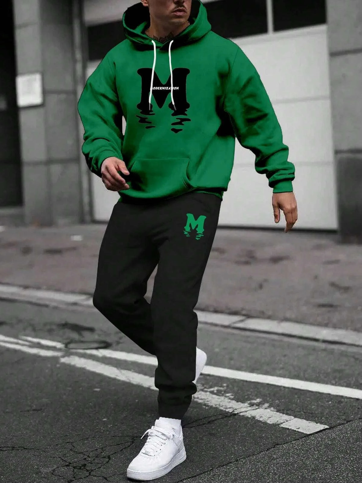 Autumn Winter Piece Set for men Drawstring Women's Tracksuit Hooded Suit Quality Comfortable Casual Pullover Fashion Daily