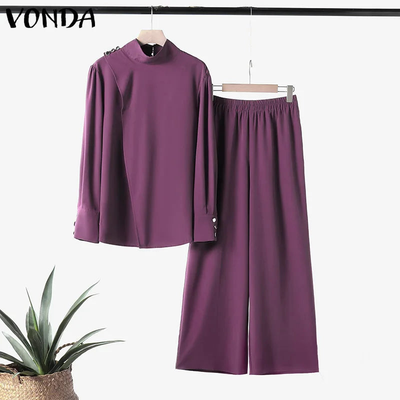 plus size autumn high neck suit