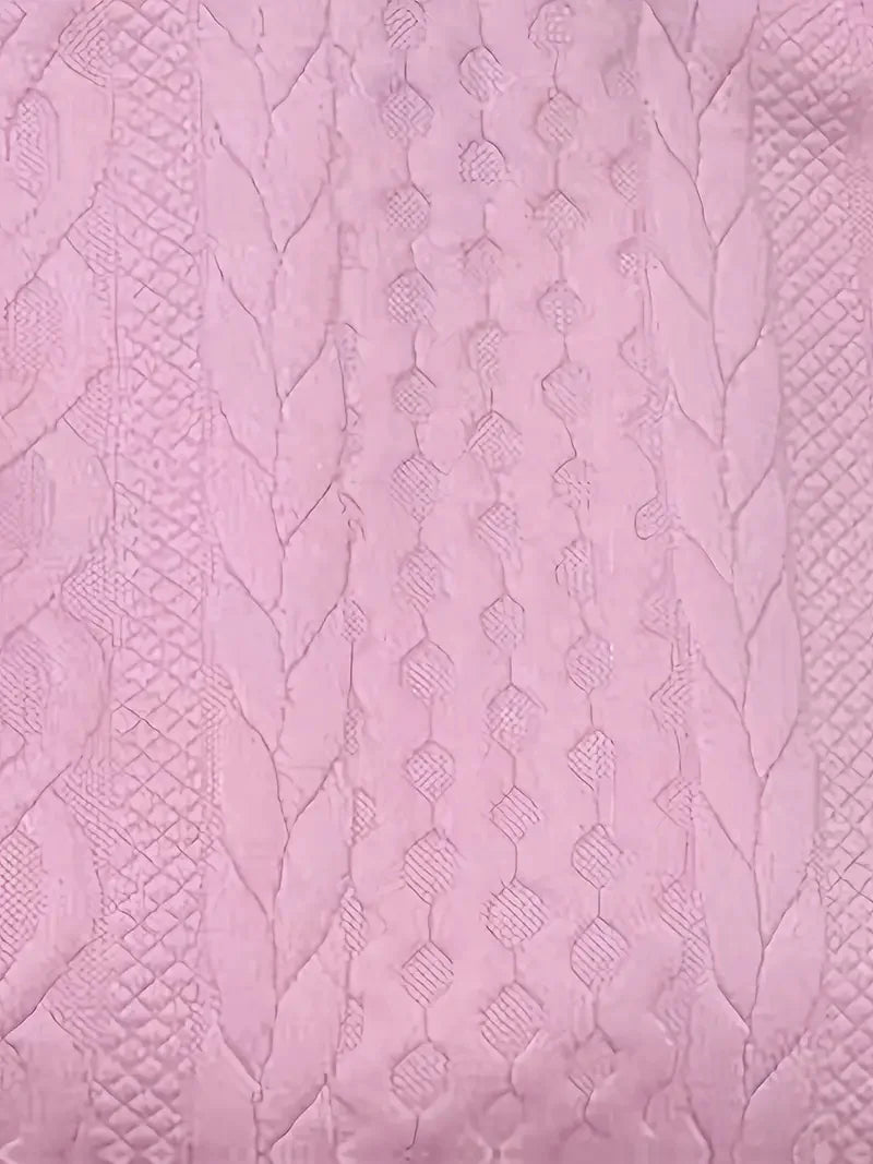 Plus Size Women's Twist Knit Textured Home Two-Piece Set, Comfortable Outfit for Autumn and Winter Casual Fashion Wear