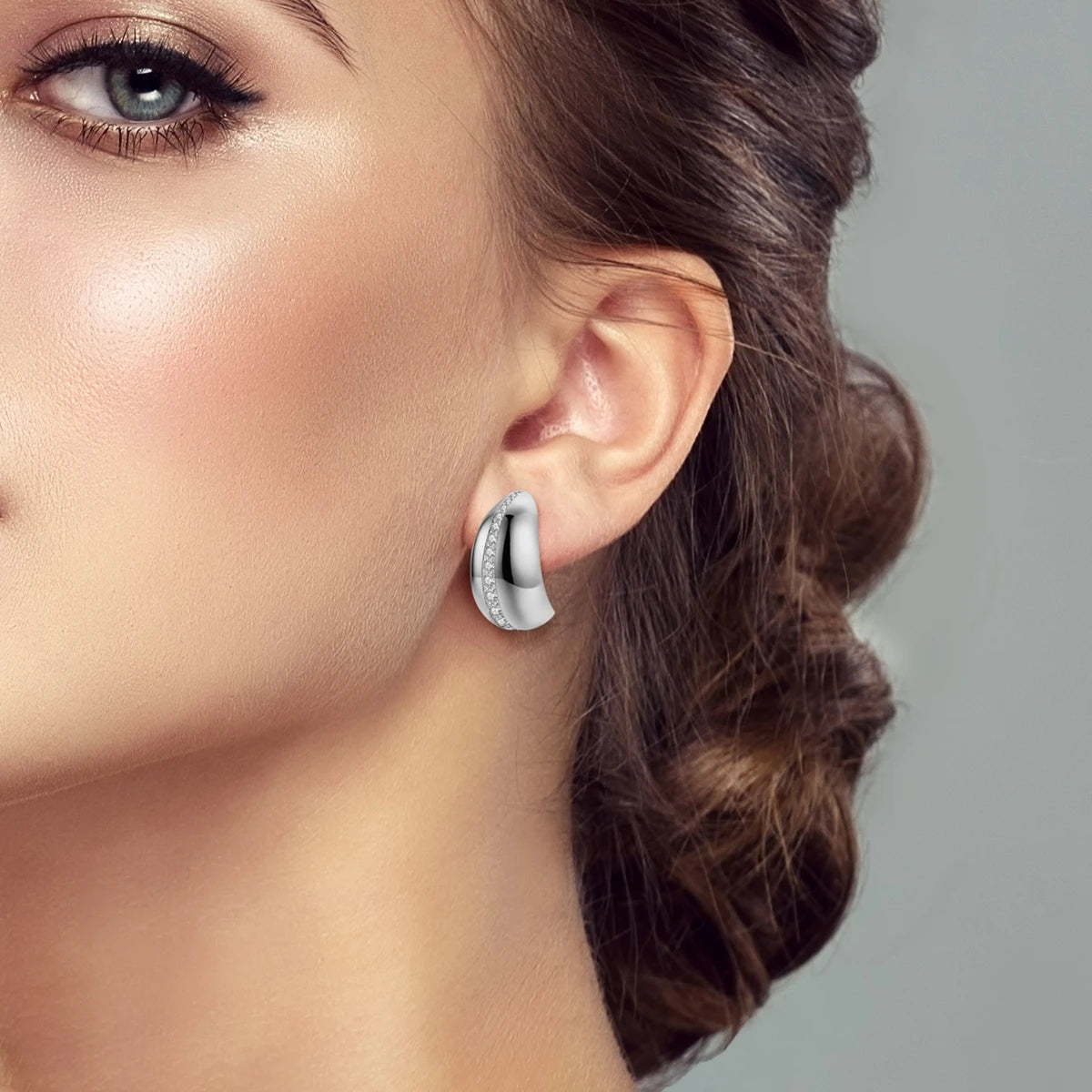 925 Sterling Silver Minimalist Droplet Shape Series Stud Earrings Zircon For Women Exquisite Daily Wear Jewelry Accessories Gift