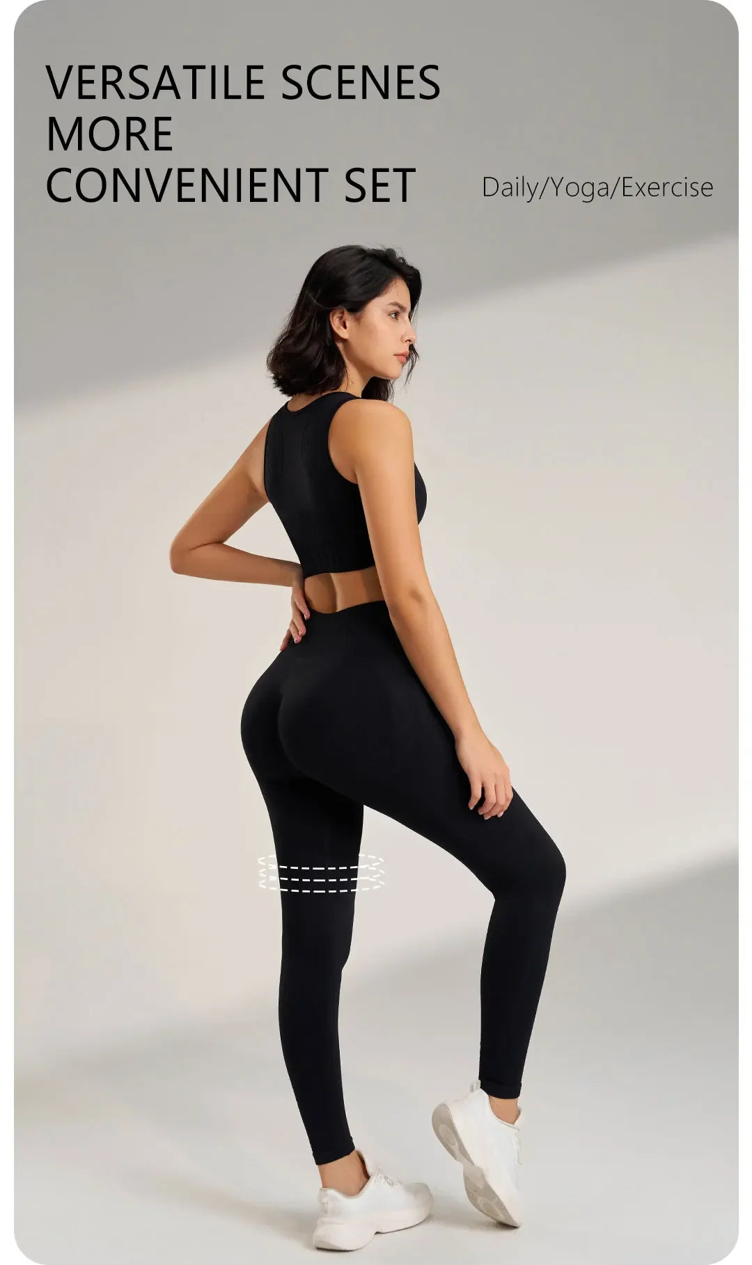 Yoga Clothing Set Women's High Waisted Leggings and Top Two Piece Seamless Fitness Exercise Clothing Fitness Underwear plus size
