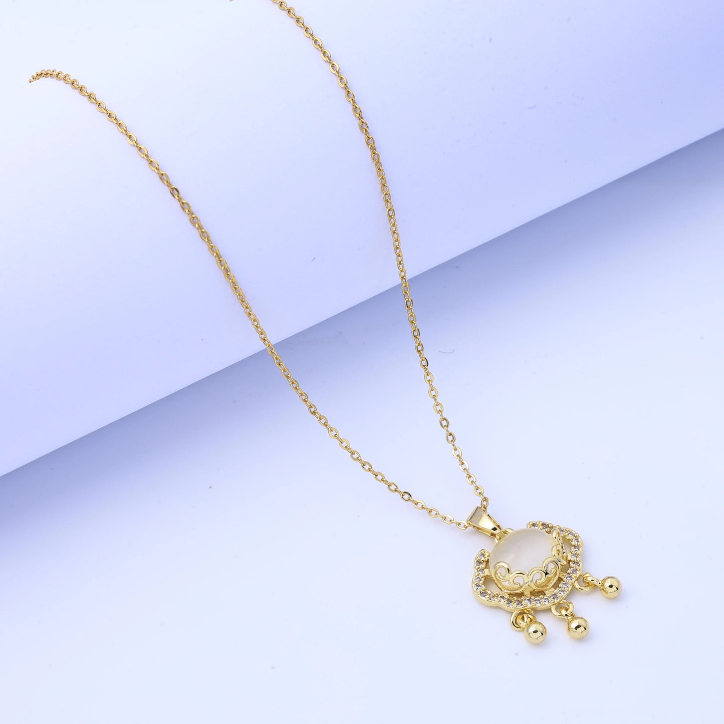 【Titanium Steel】Longevity lock auspicious cloud Ruyi light luxury design versatile Korean style ins niche design live broadc