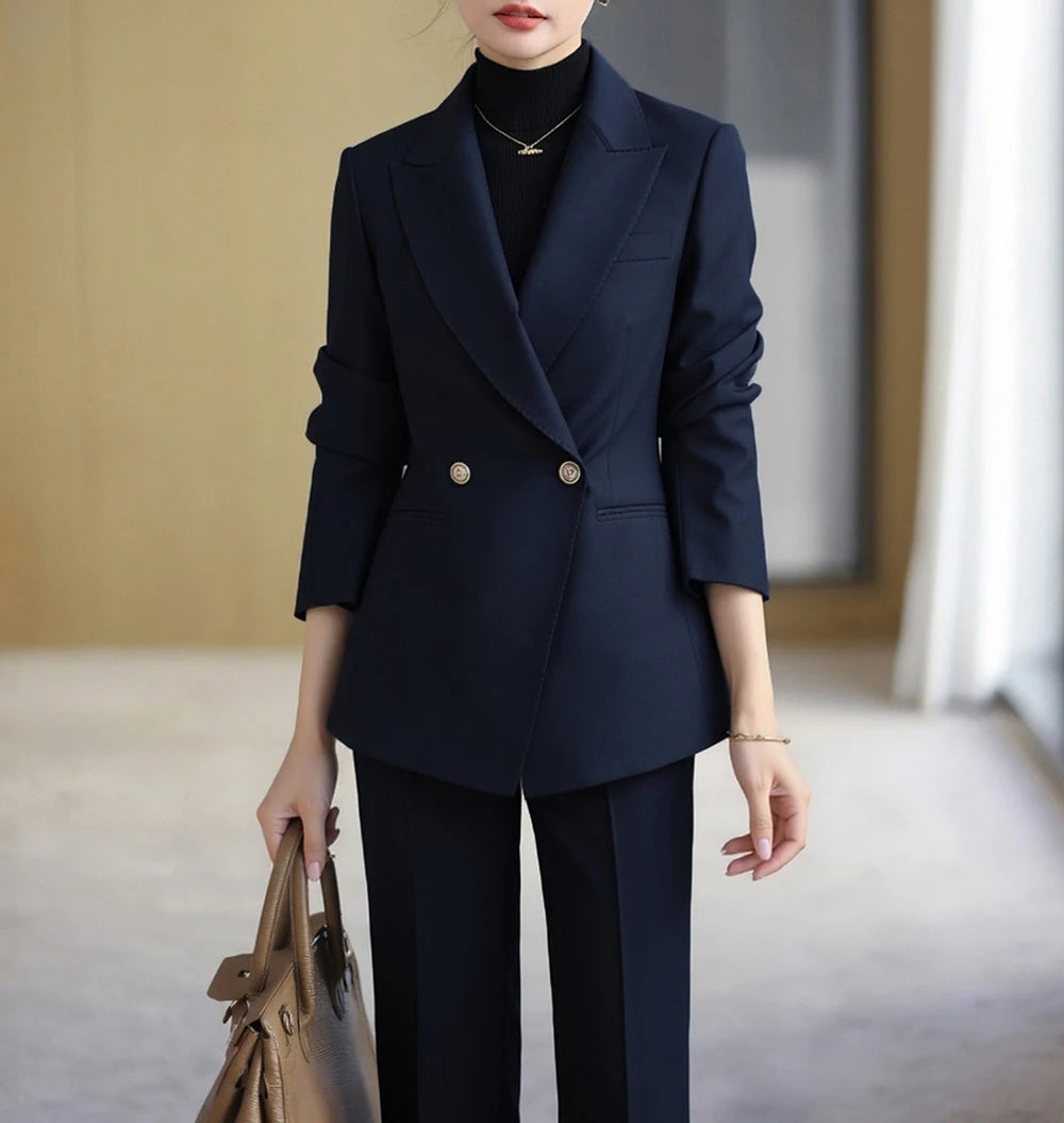 Luxury Customized Women Suits Set Slim Fit Fashion Commuting Style Formal Attire Elegant High-End Workplace Two-Piece Blazer