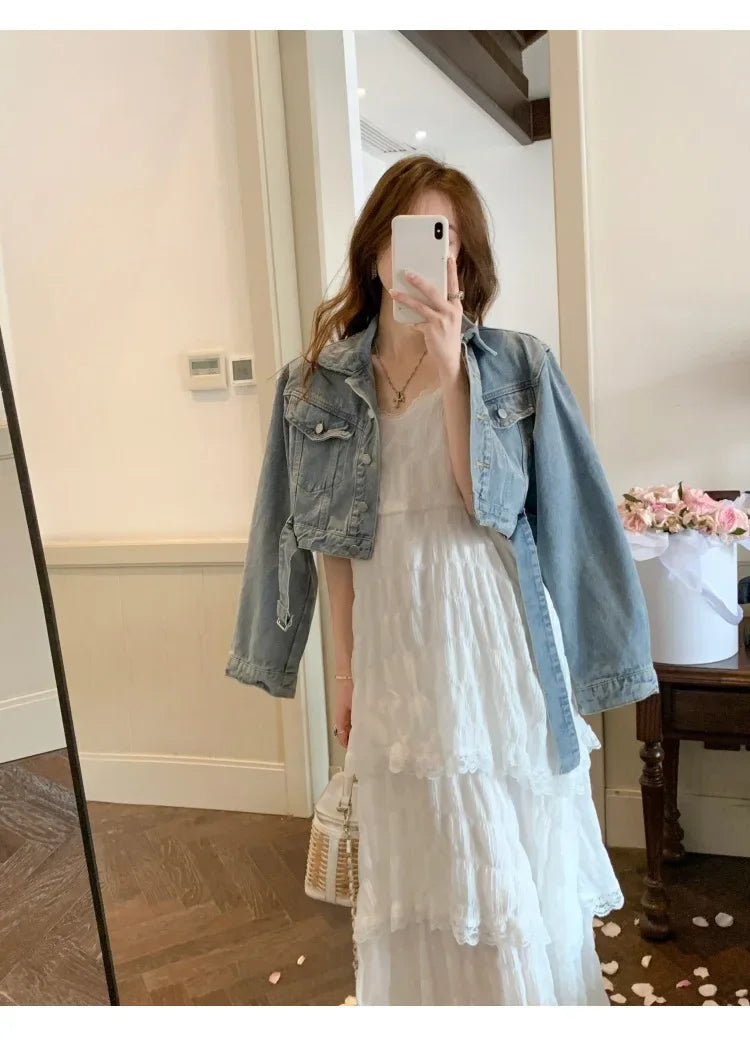 Summer  Long Vintage Casual Ruffles Elegant Maxi Strap Camis Silky Beach Lace Elegant Party Dress Vestidos Sexy Women