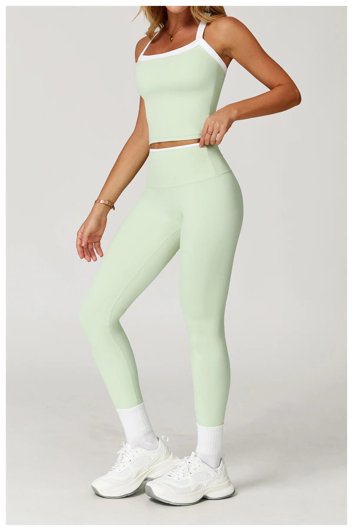 Women Tracksuit 2PCS Yoga Set Nude Feeling Workout Sets Gym Clothes Push Up Fitness Running Sportwear Sport Bra Leggings Suit