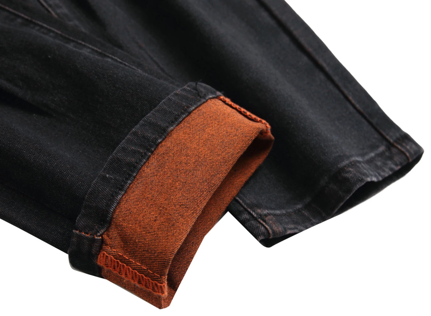 Men's black distressed jeans Men's orange distressed long pants Casual party stretch denim long pants 511
