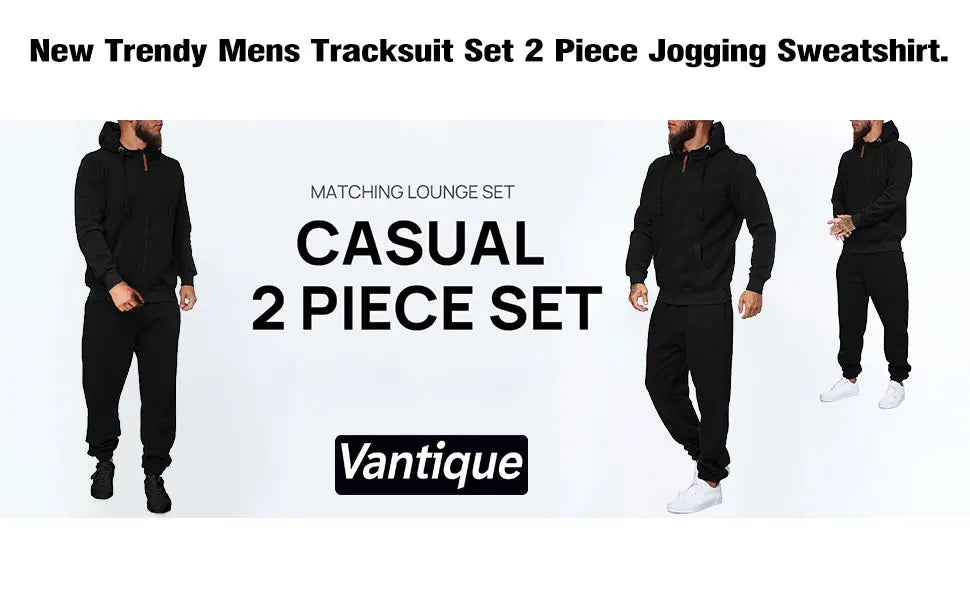 Sweat suits men Tracksuits 2 Piece sets Athletic Jogging suits Hoodie Casual Long Sleeve Zipper Outfits for men