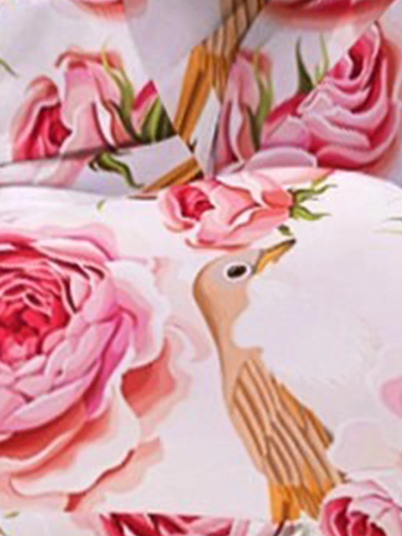 2025 Women's New Elegant Flower Printed Chain Printed Set, Polyester Spandex Blended for Spring and Autumn Seasons