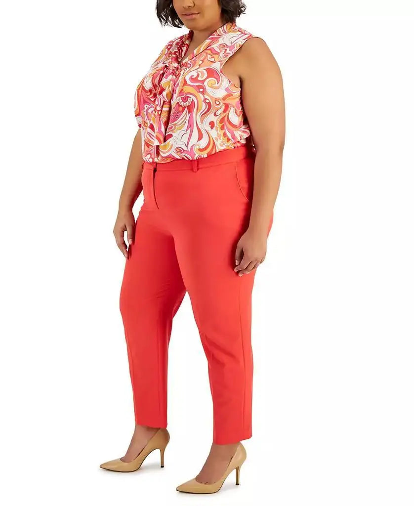 Tahari ASL | Plus Size Classic Mid Rise Ankle Pants
