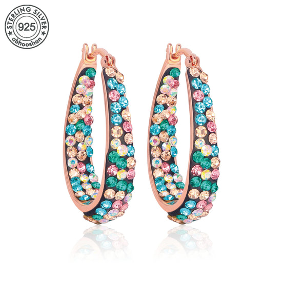 925 Silver, Colourful Earrings, Women&
