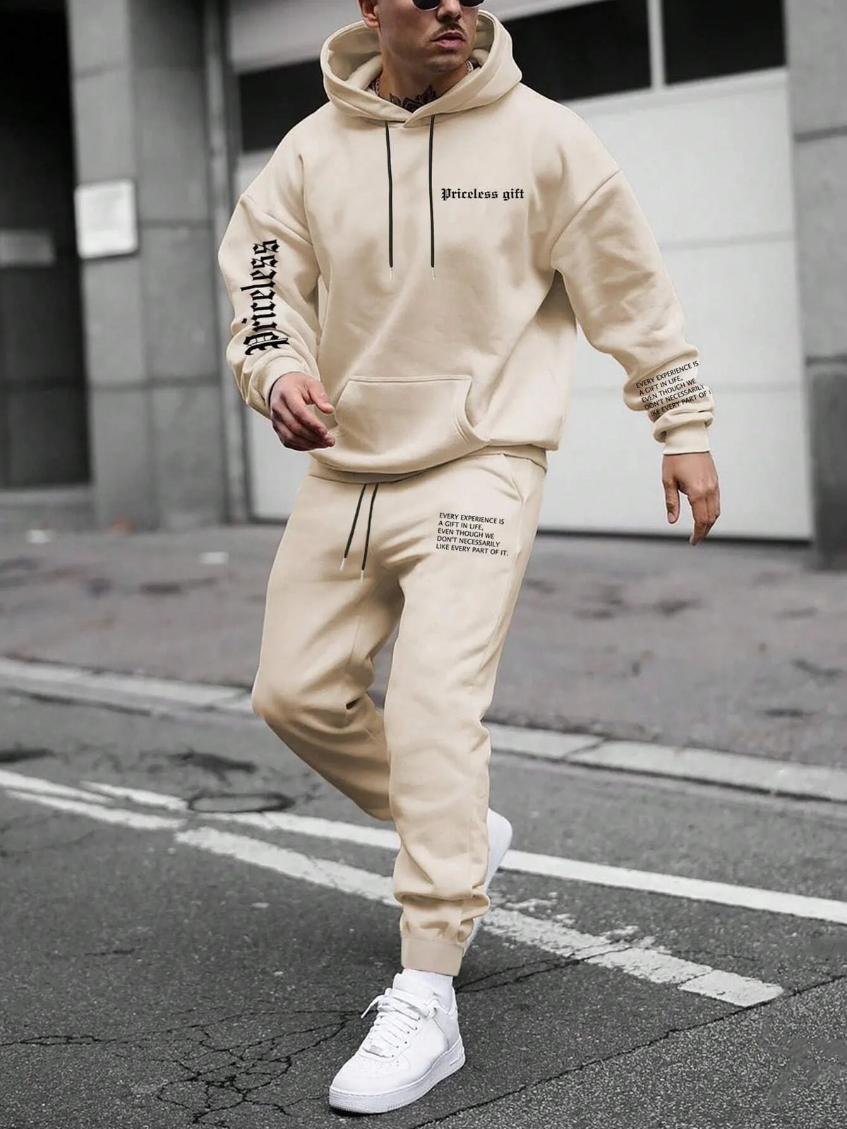 Autumn Winter Piece Set for men Drawstring Women's Tracksuit Hooded Suit Quality Comfortable Casual Pullover Fashion Daily