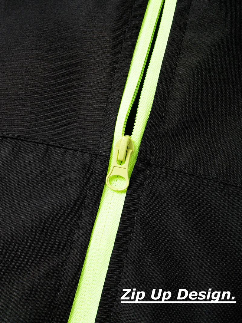 Bull Print Colorblock Sports Set for Men Outdoor Stand Collar Zip Up Jacket Coat Outwear Tops Pants Trousers with Zipper Pockets