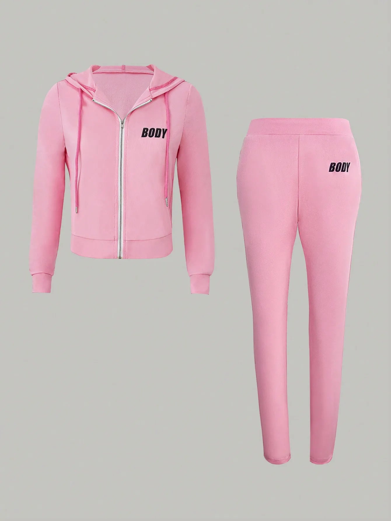Women's 2-Piece Tracksuit Set - Letter Print Hoodie & Joggers Jogging Sweat Outfits