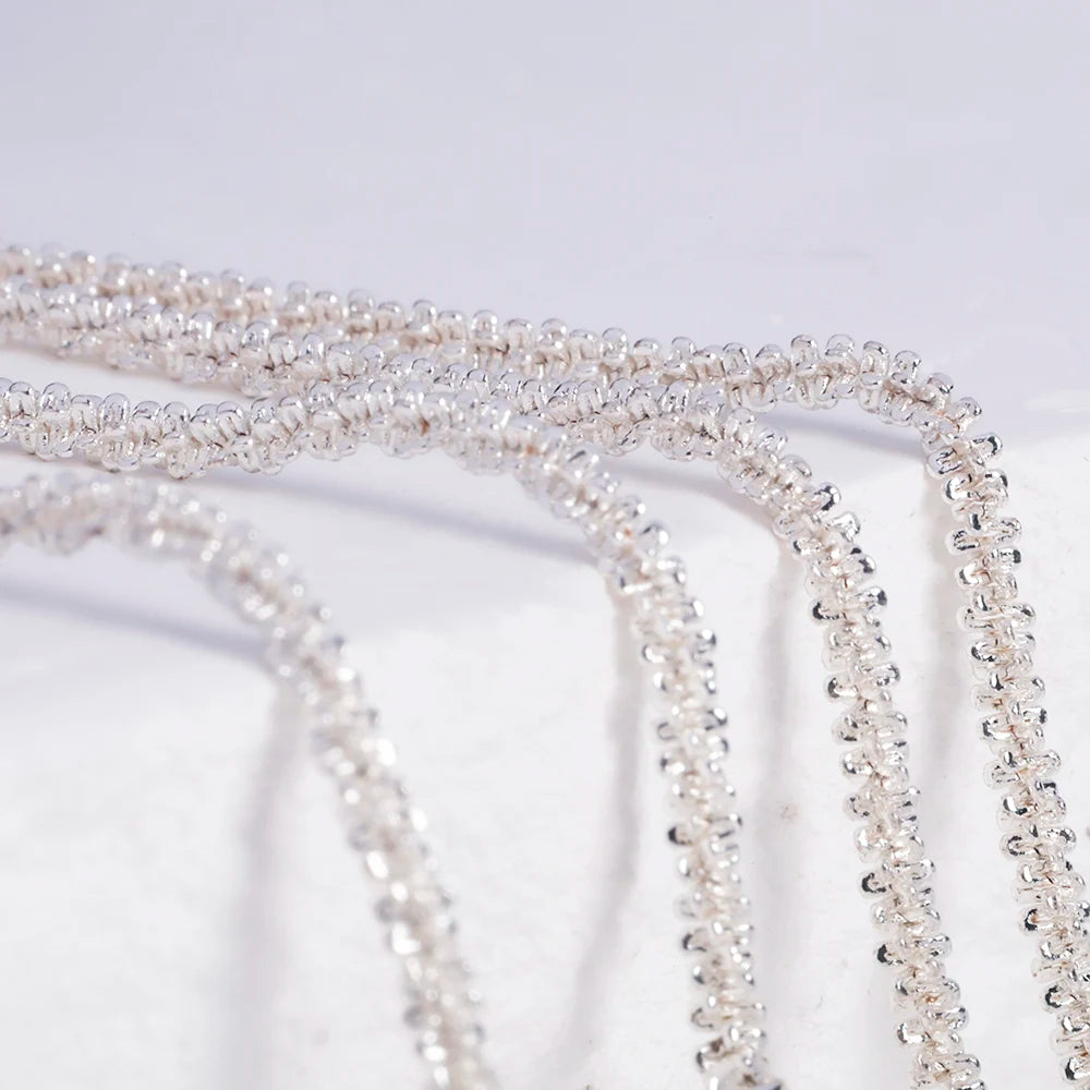 Italian Handmade Chopin Chain Necklace Solid 925 Sterling Silver Man Woman Basic Neck Chain Jewelry for Pendant Ships from USA