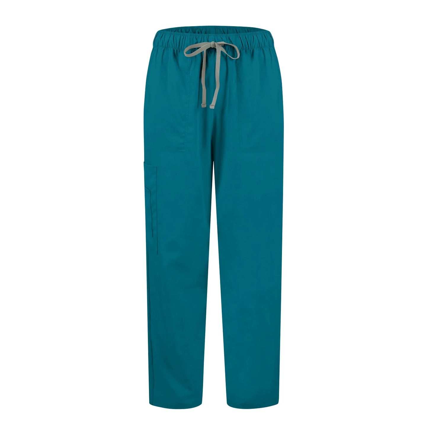 Women Two-Piece Set Solid Color Stand-Up Collar Short-Sleeve Top With Zipper Pocket And Matching Pants Professional Workwear