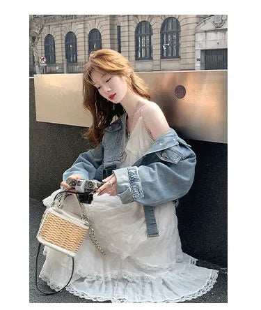 Summer  Long Vintage Casual Ruffles Elegant Maxi Strap Camis Silky Beach Lace Elegant Party Dress Vestidos Sexy Women