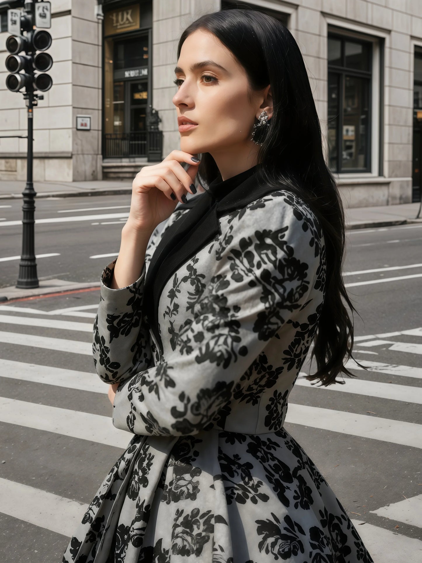 2025 new women's lace patchwork jacket plus size retro long windbreaker for women, casual street, autumn and winter styles